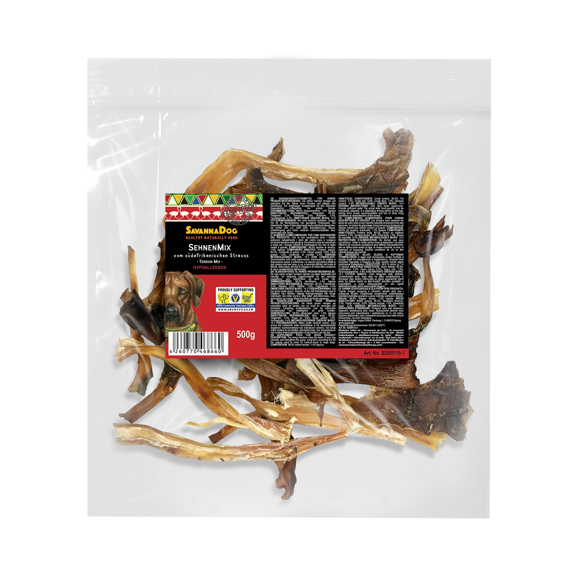 SDS0115-1_SEHNENMIX_500g-_4260770468660_Hauptbild_250825.jpg - SavannaPet SavannaDog hondensnacks