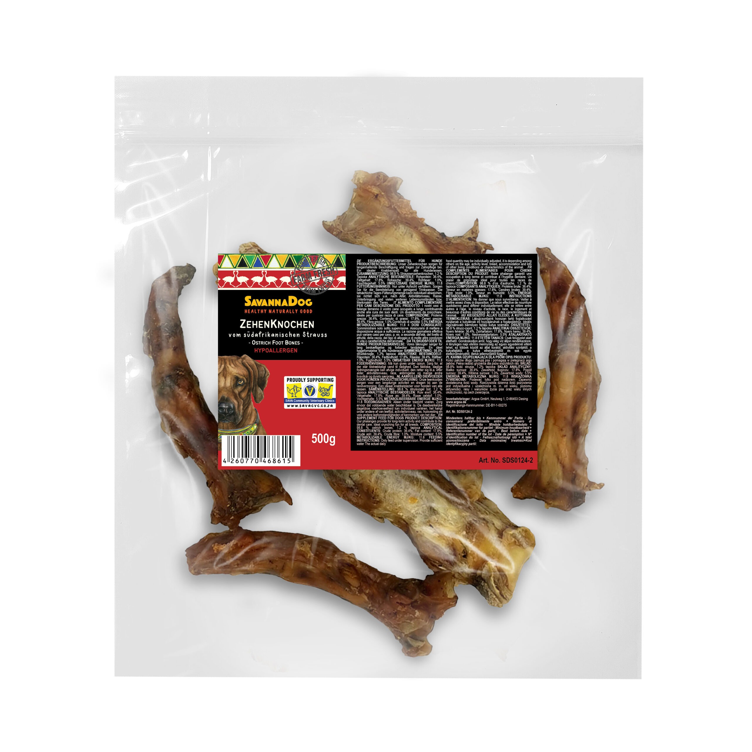SDS0124-2_ZEHENKNOCHEN_500g_4260770468615-κλίμακα-1.jpg - SavannaPet Λιχουδιές για σκύλους SavannaDog