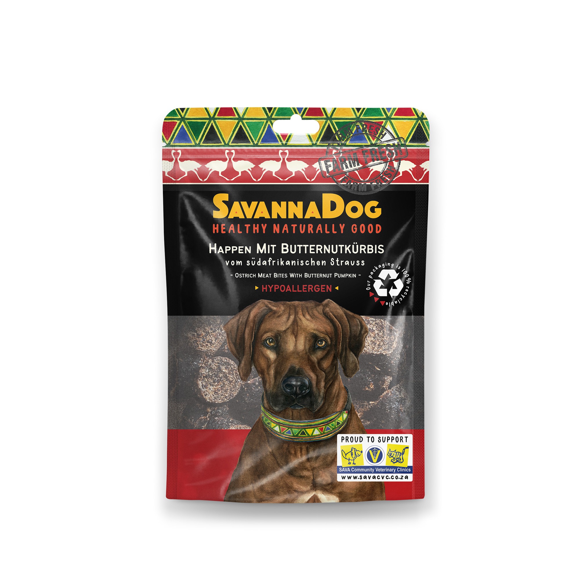 SDS0146_4260520698804_HappenButternut100g_Hauptbild_250326.jpg - SavannaPet SavannaDog dog treats