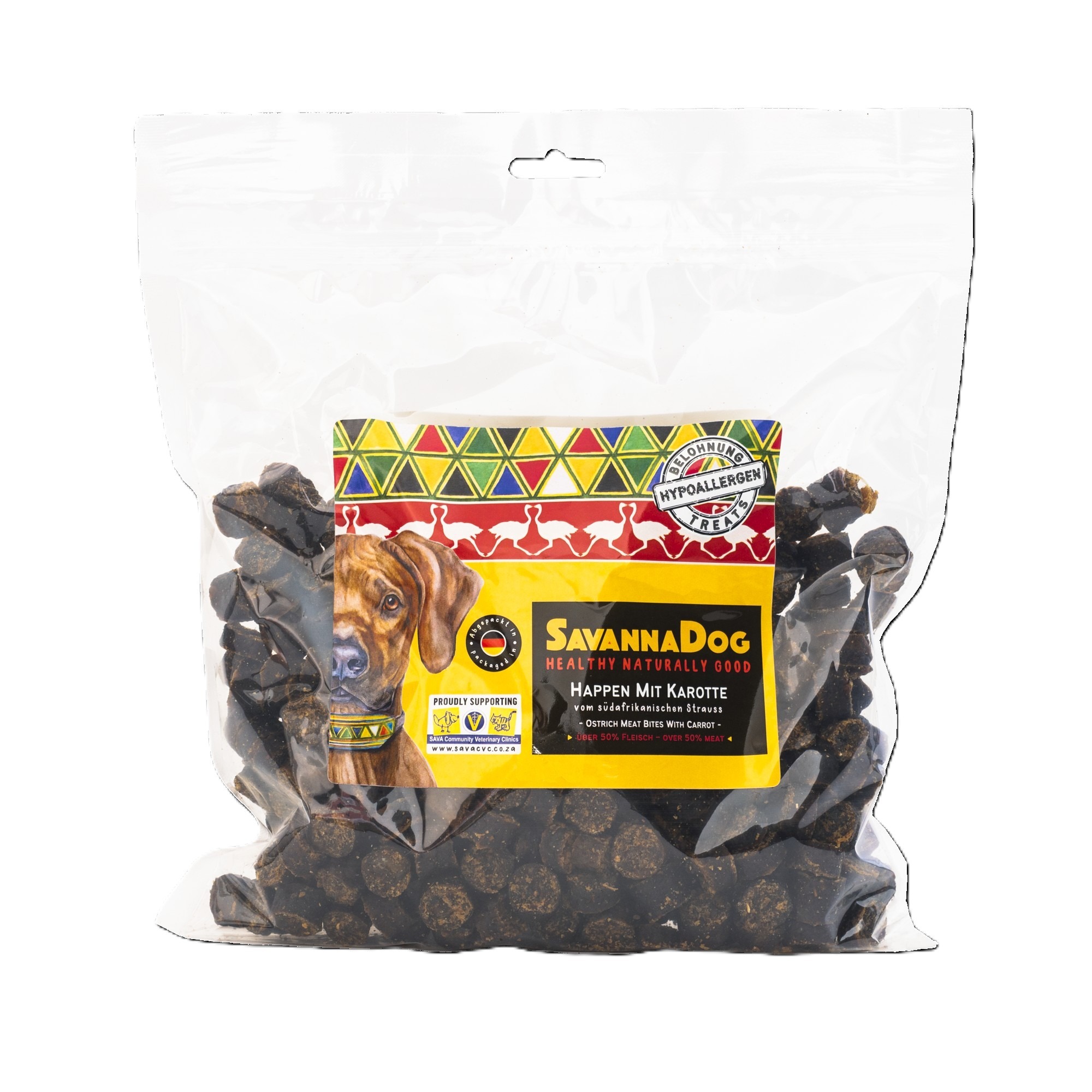 SDS0147-1_4260770464884_HappenKarotte800g_Hauptbild_250224.jpg - SavannaPet Snack per cani SavannaDog