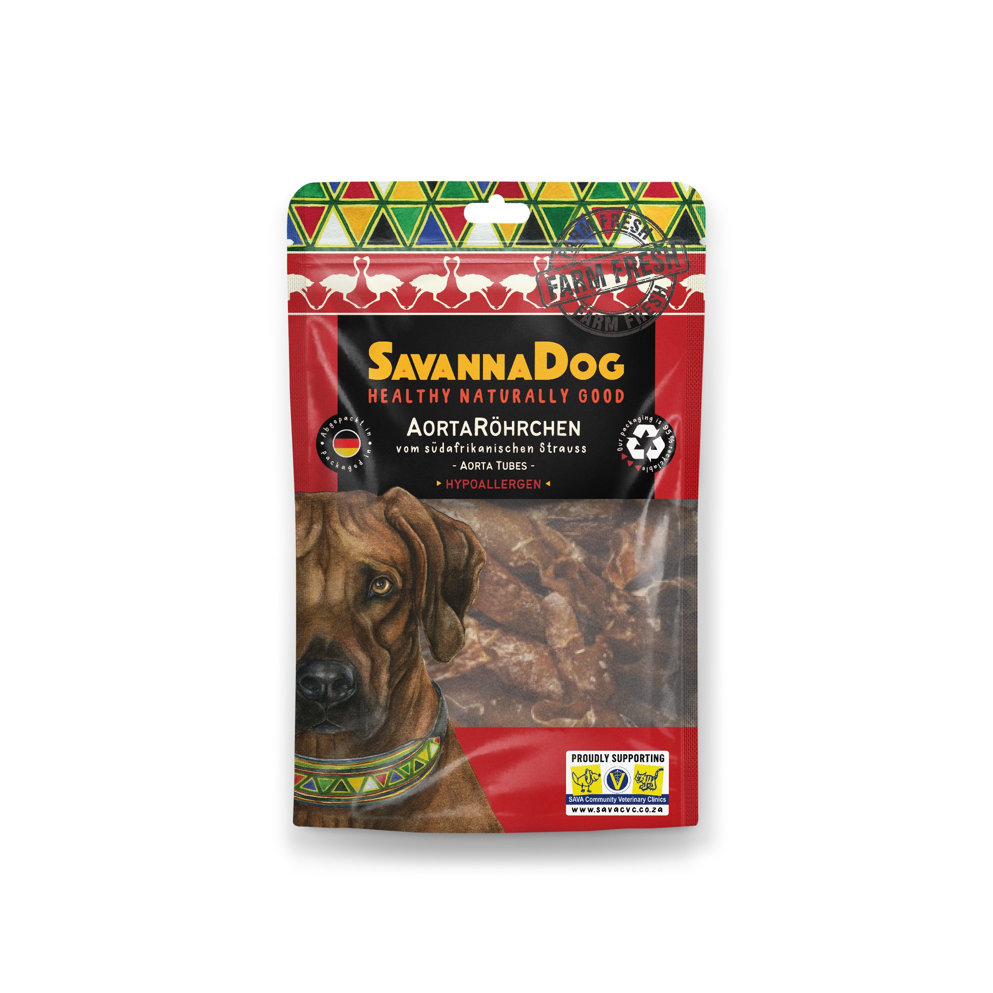 SDS0152_4260770462309_Aortaroehrchen100g_Hauptbild_250326.jpg - SavannaPet SavannaDog dog treats
